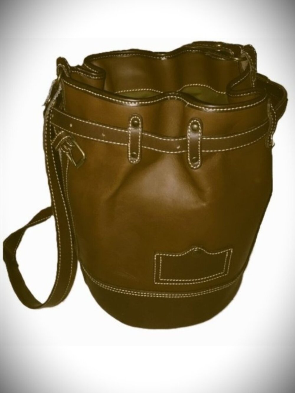 *𝓥𝓣𝓖𝖥𝖱𝖠𝖭𝖢𝖤𝖲𝖢𝖮 𝙱𝙸𝙰𝚂𝙸𝙰 Vintage Western Belted Suede Bucket Bag🟤